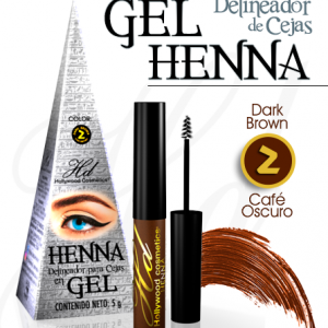 Gel Delineador de Cejas HENNA 02 Café Oscuro
