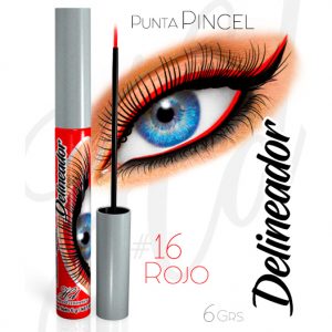 Delineador PUNTA PINCEL 16 Rojo